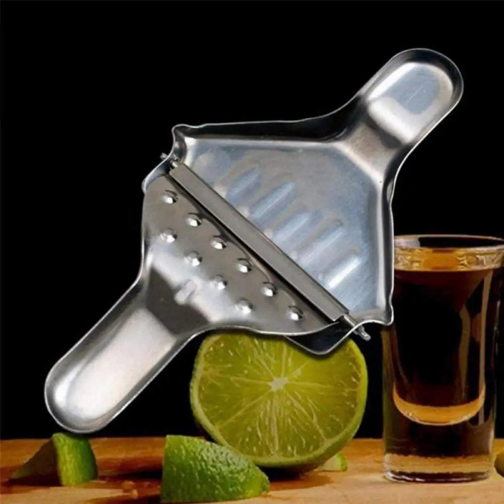 

Practical Groove Design Compact Handheld Juicer Lemon Press Citrus Squeezer Stainless Steel Fruit Squeezer Kitchen Supplies