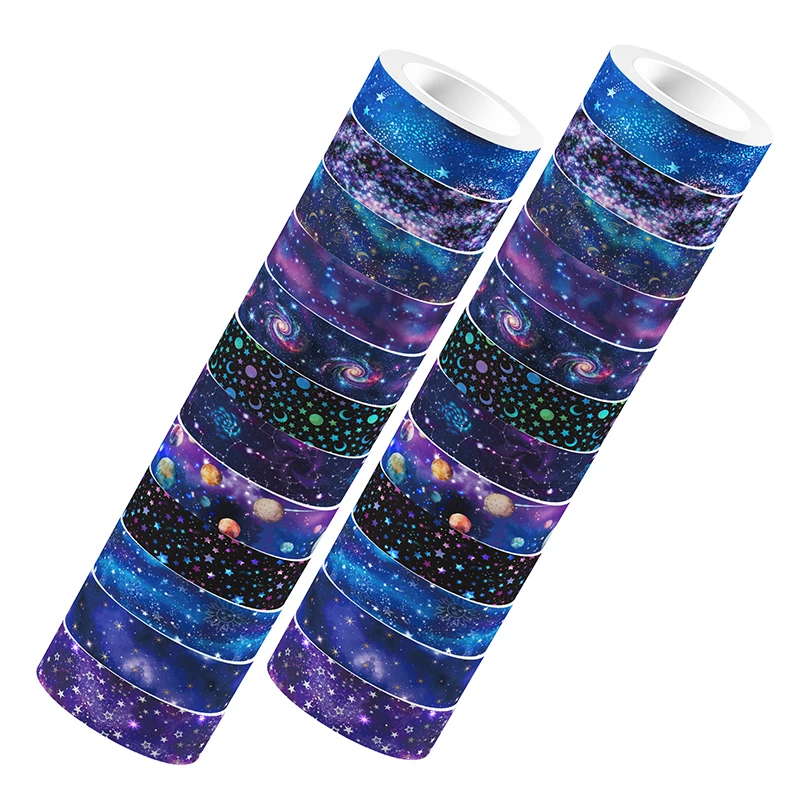 12 рулонов Звездное небо Washi Лента Принадлежности для скрапбукинга Маскировочная