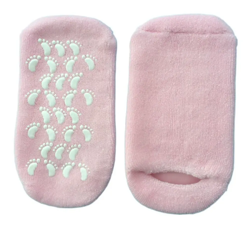 

smell Exfoliating Dry Cracked Silicone Reuseable Foot Care Spa Pedicure Hard Heel Moisturizing Gel Socks Soft Skin Sock