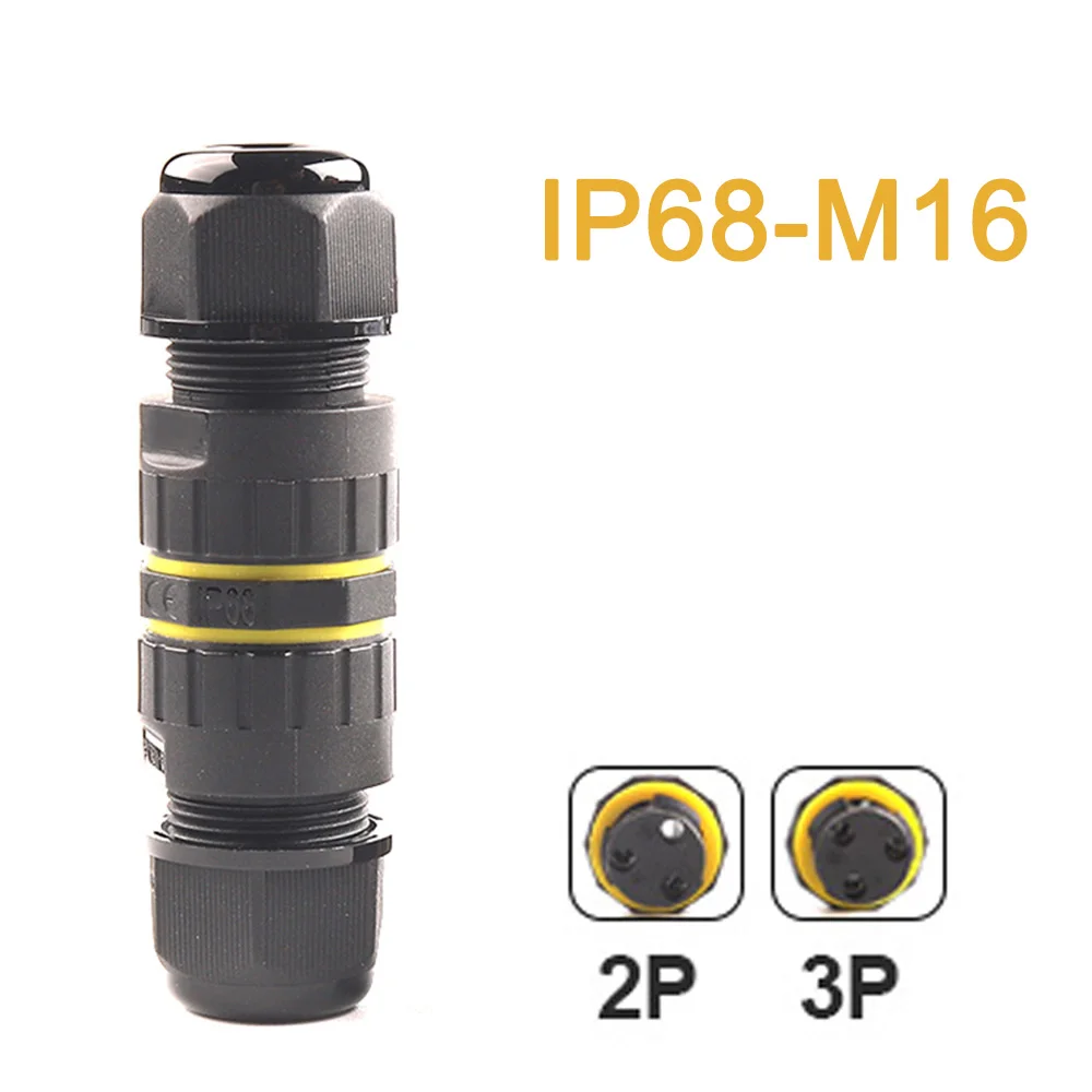 

M16 IP68 Outdoor Waterproof Solderless Connector 2/3Pin Electrical Terminal Adapter Wire Connector Screw Connector For LED Light