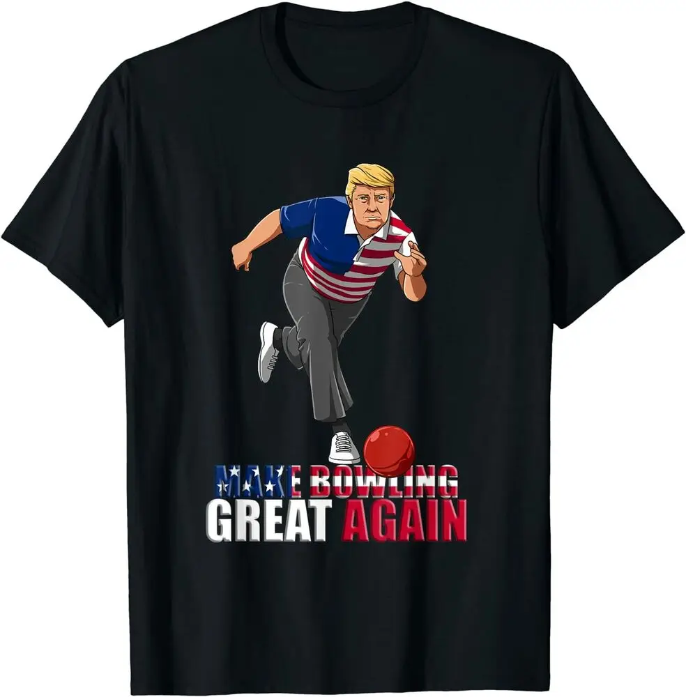 

Новинка, ограниченная серия, забавный подарок в стиле боулинга Трампа, крутая футболка с юмором, женская футболка
