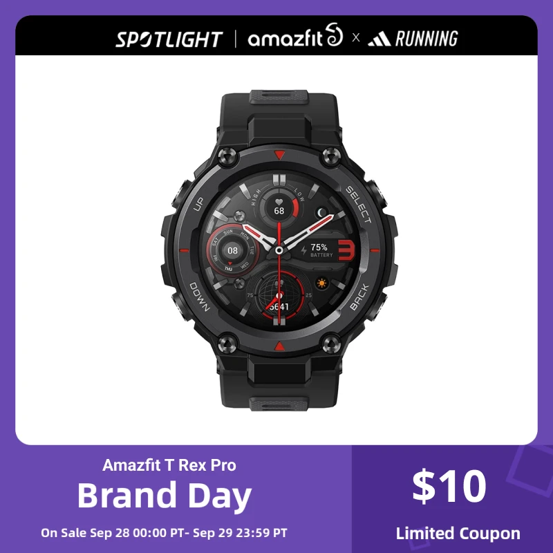 New Amazfit T-rex Trex Pro T Rex GPS Outdoor Smartwatch Waterproof 18-day Battery Life 390mAh Smart Watch For Android iOS Phone