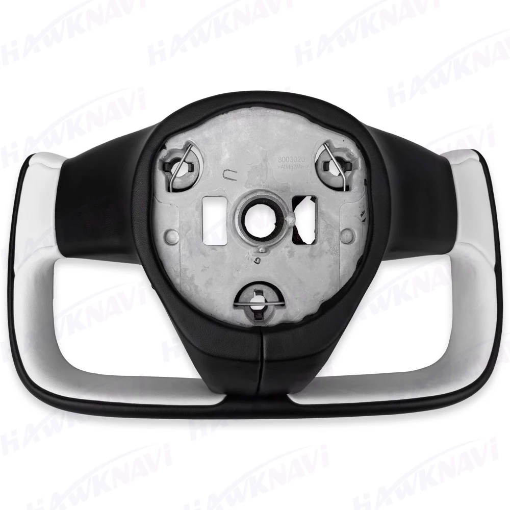 Новейший стиль Hawknavi 377 мм руль с колюком для Tesla Model Y 3 2023 2022 2021 2020 2017+ Кожаная