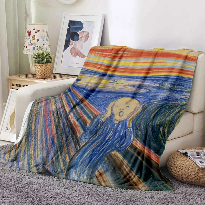 

Famous Paintings Art Printed Modern Blanket Flannel Soft Plush Sofa Bed Throwing Blankets Gedruckt Bettdecke Geschenk