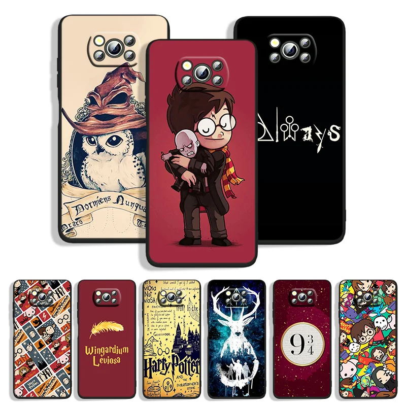

Rinqg Potters Wand Harries Art For Xiaomi POCO M4 M3 C3 X4 X3 X2 F3 X2 F1 Pro NFC GT Mi Play Mix 3 A2 lite Black Phone Case Capa