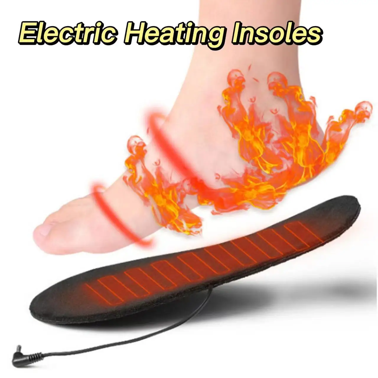 

30-46yards Winter Electric Heating Insoles Feet Warmer Thermal Shoes Sock Pad Heated Insoles Washable Full Foot Fever Warmer USB