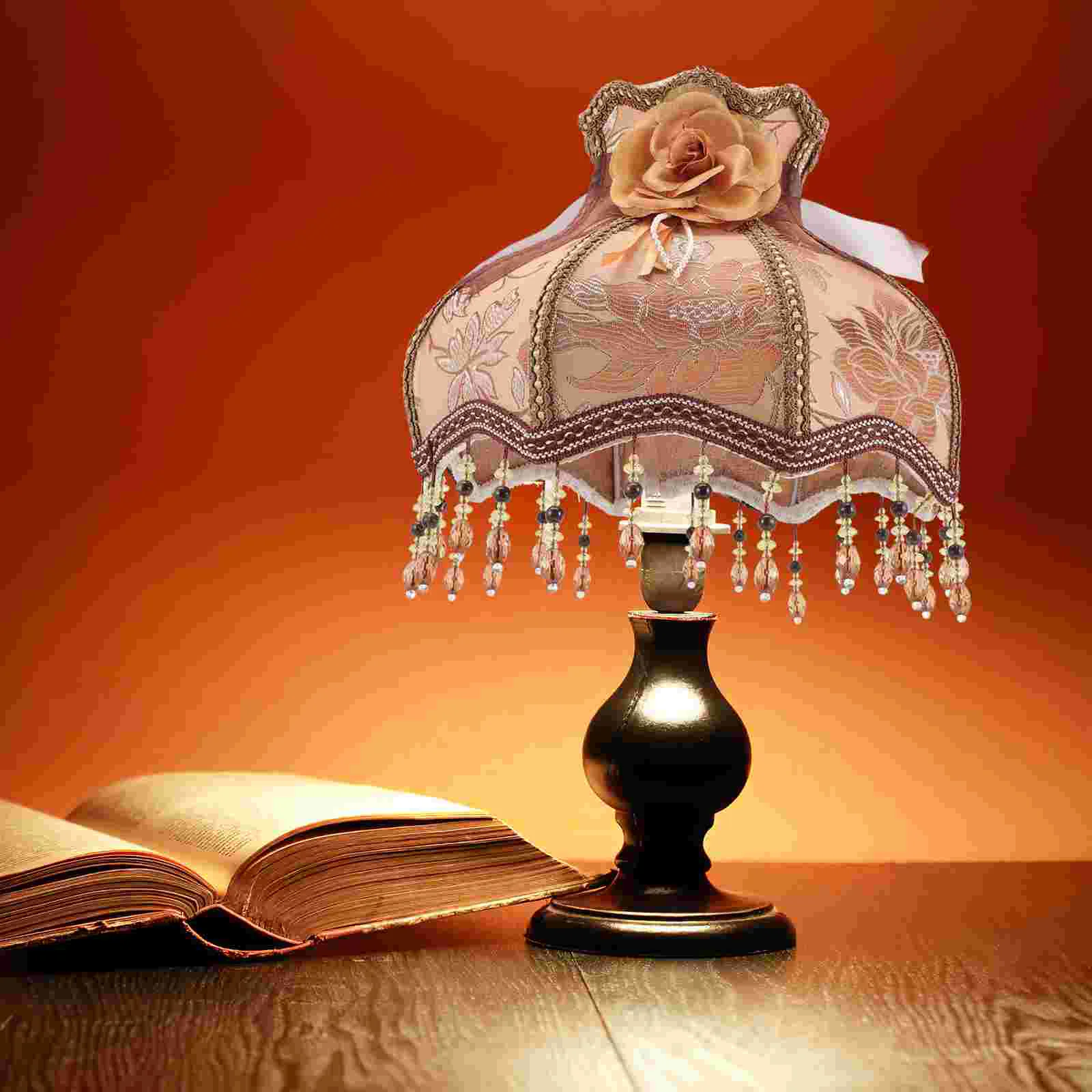 

Абажур для лампы, тканевый зажим для винтажной люстры, сменный Европейский прикроватный светильник с кисточками