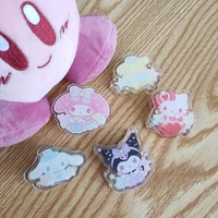 sanrio anime figure hello kitty kuromi my melody cinnamoroll kawaii sanrio acrylic clip accessories cute toys for girls gift