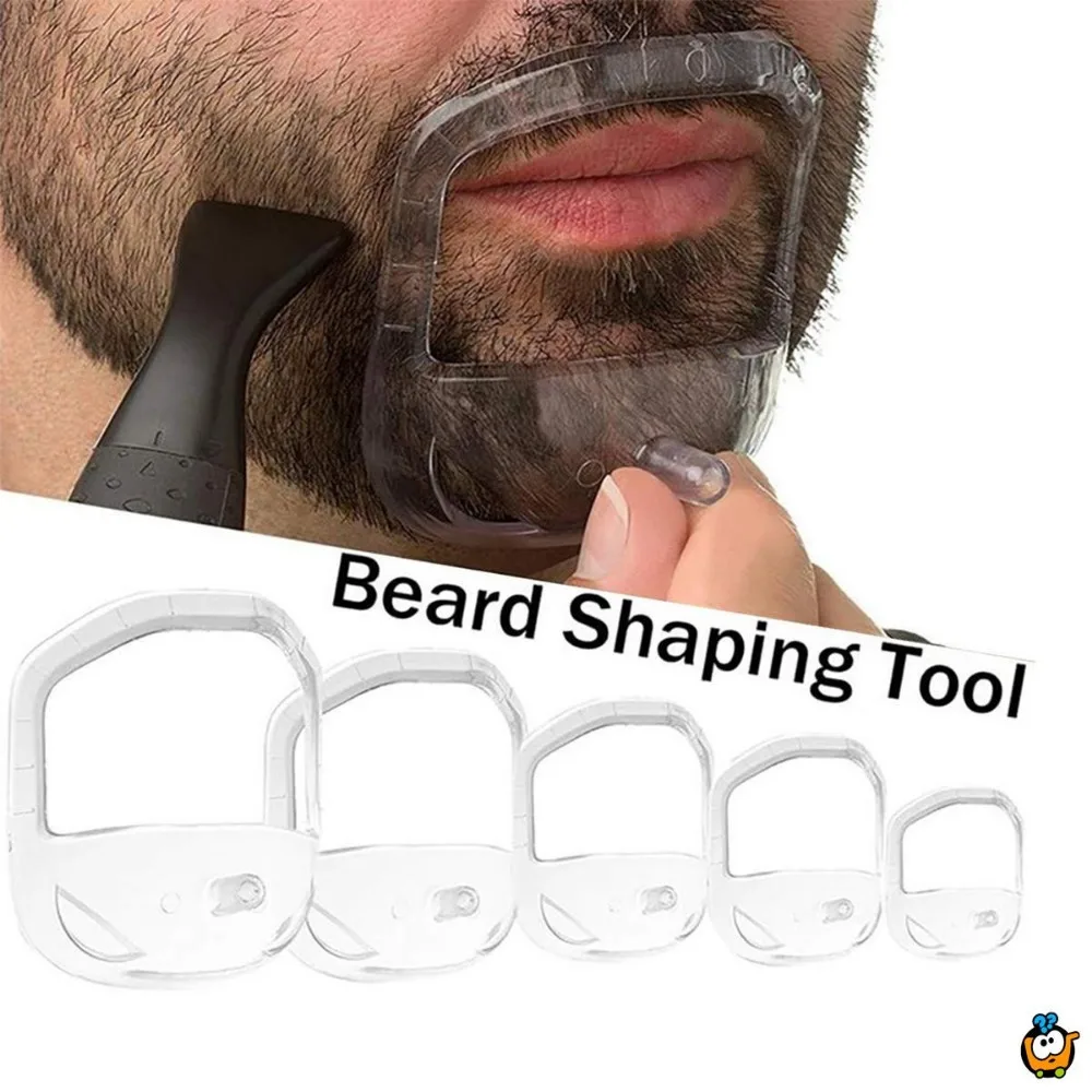 Clear Beard Styling Tools Set: 5 Pieces of Shaving Templates for Men’s Beard Shaping, Trimming, and Razor Shaving with Various Sizes Clear Beard Styling Tools Set: 5 Pieces of Shaving Templates for Men’s Beard Shaping, Trimming, and Razor Shaving with Various Sizes