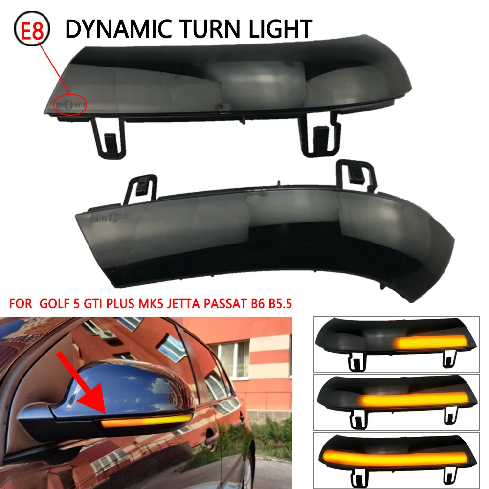

Dynamic Blinker Turn Signal LED For Volkswagen GOLF 5 GTI Variant Jetta MK5 Passat B5.5 B6 Plus EOS Sharan SuperB Mirror Light