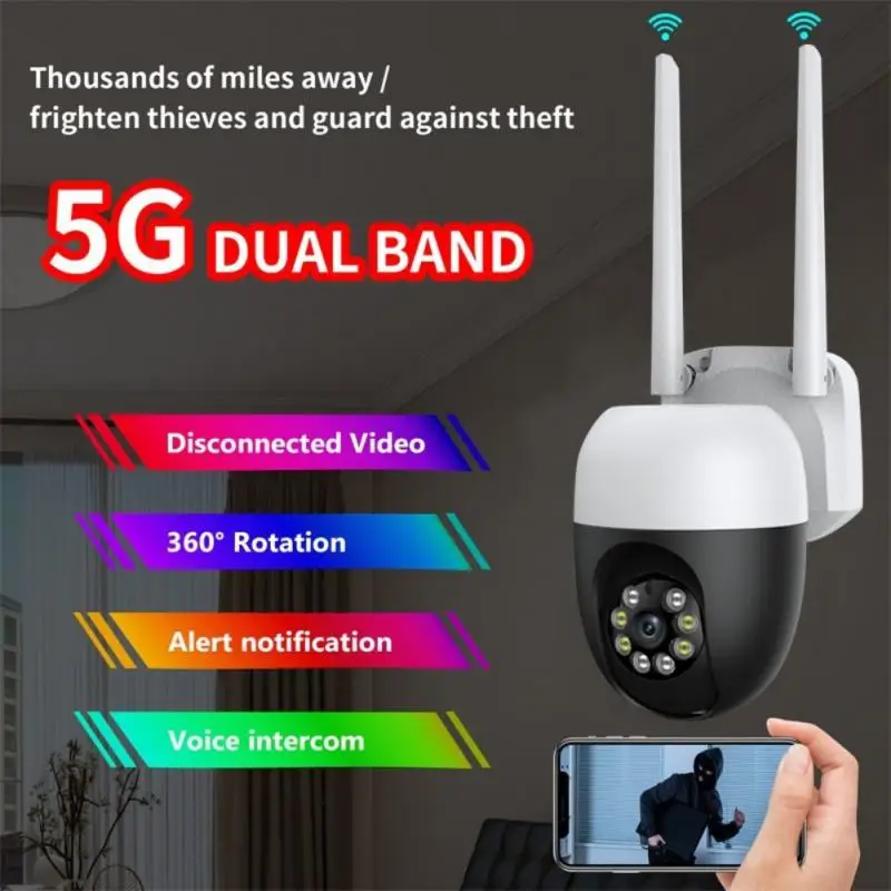 

5G наружная Wi-Fi 1080P PTZ-камера беспроводная IP-камера видеонаблюдения s с Wi-Fi умная домашняя камера безопасности камера с датчиком движения
