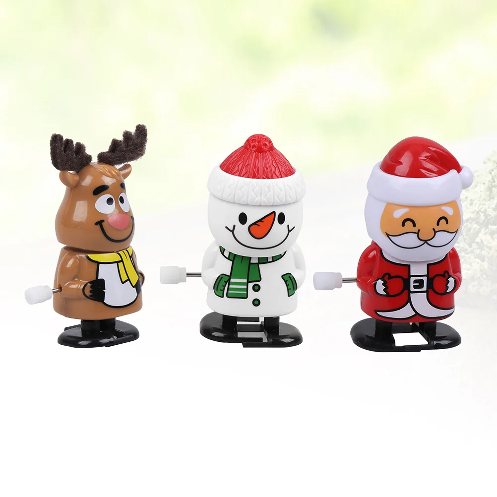 

Toys Windchristmas Santa Toy Clockwork Claus Snowmanreindeer Walking Penguin Party Favors Filler Cartoon Jumping Holiday Elk