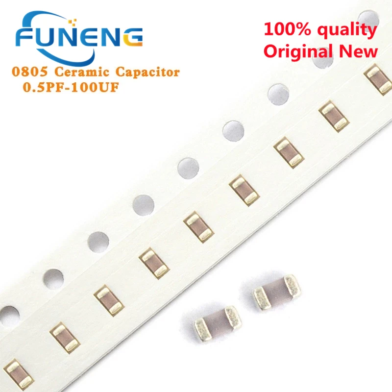 Керамический конденсатор X7R 0805 10% НФ 50 В 1-47 мкФ