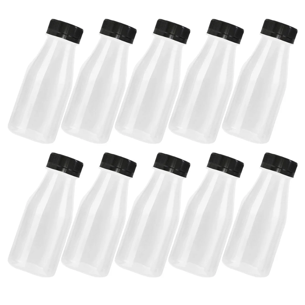 

10 шт., одноразовые пластиковые бутылки для молока