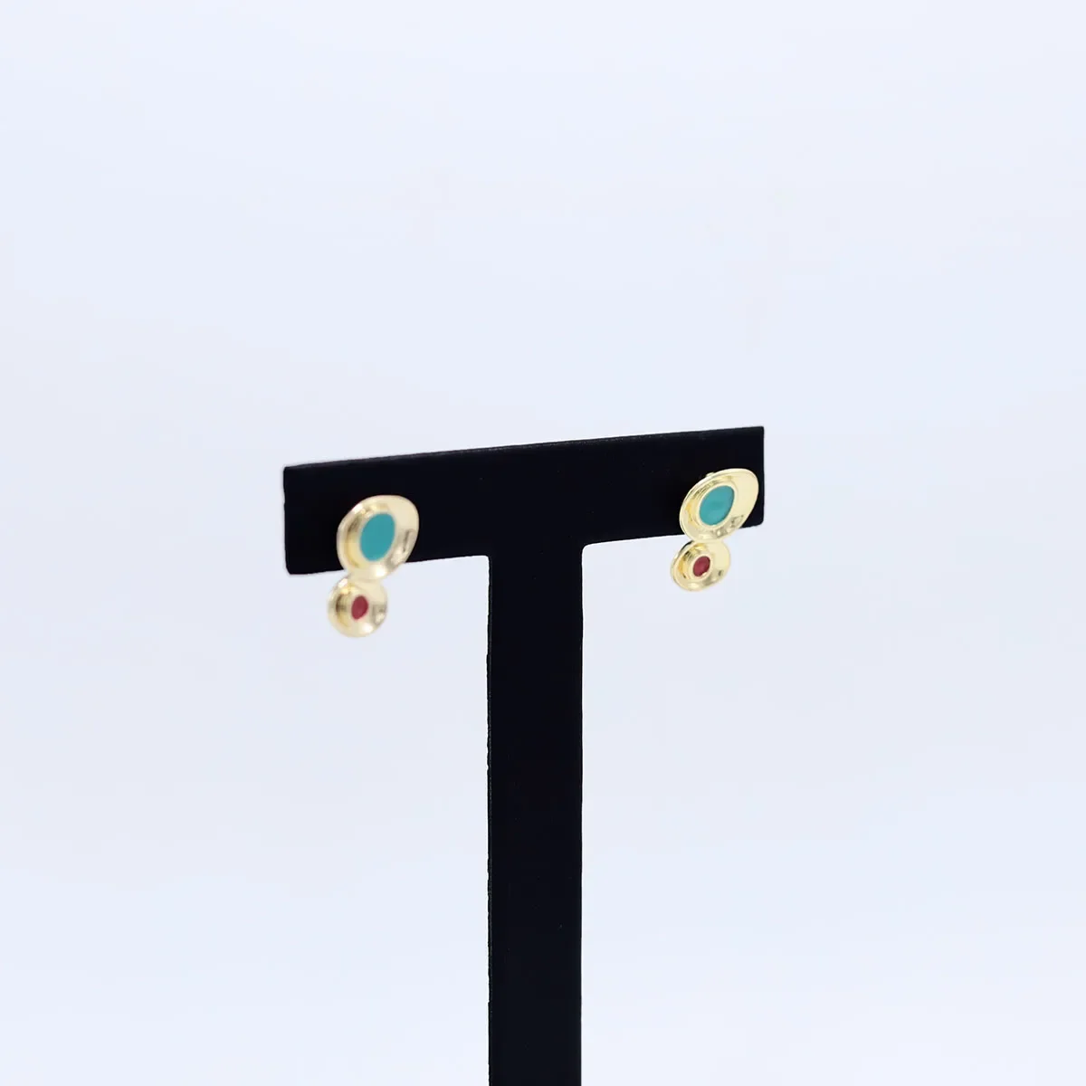 Bilandi модные украшения двухцветные овальные металлические матовые