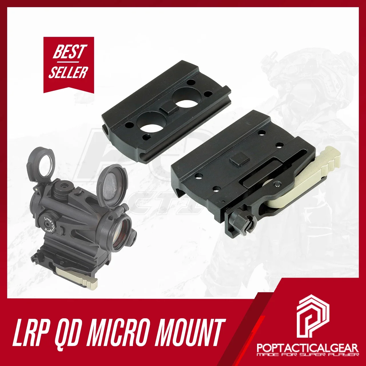 SPECPRECISION рычаг спуска Picatinny держатель LRP с распоркой низкий Металл для ROMEO5 RDS T2Sight M5