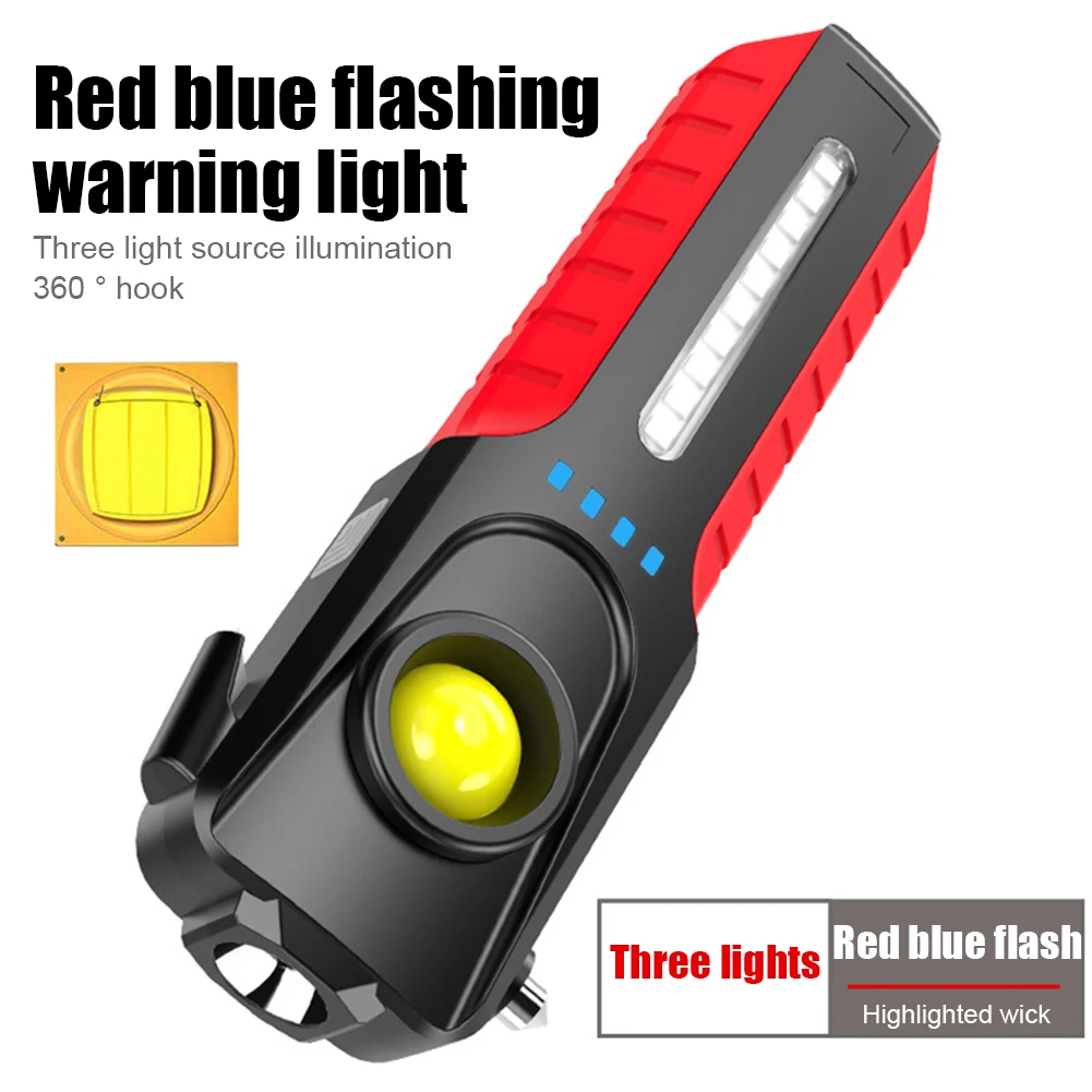 

Портативные фонарики, 4 режима, USB Type-c, перезаряжаемая многофункциональная аварийная лампа, аварийное освещение для кемпинга