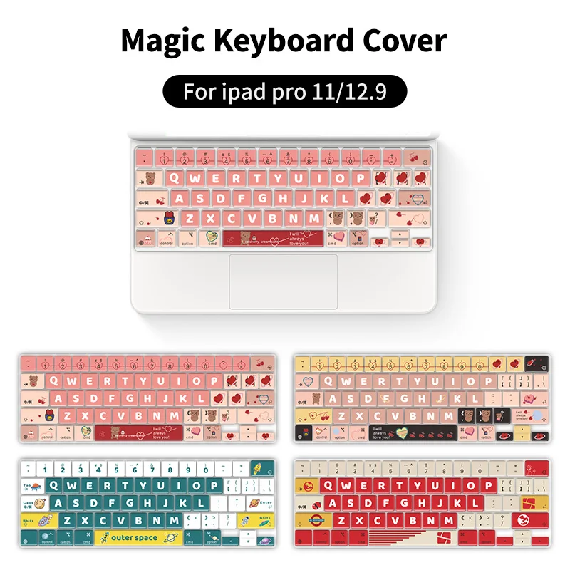 Защитный чехол Magic keyboard для ipad pro 12 9 дюйма силиконовая мультяшная пленка Air 4 5 2020 2021