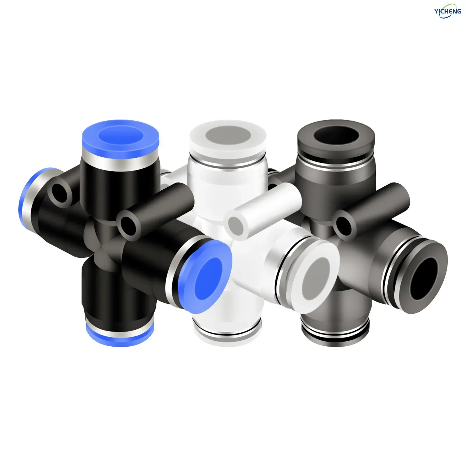 Соединитель шланга YICHENG PNEUMATIC четыре канала наружный диаметр трубки 4 мм
