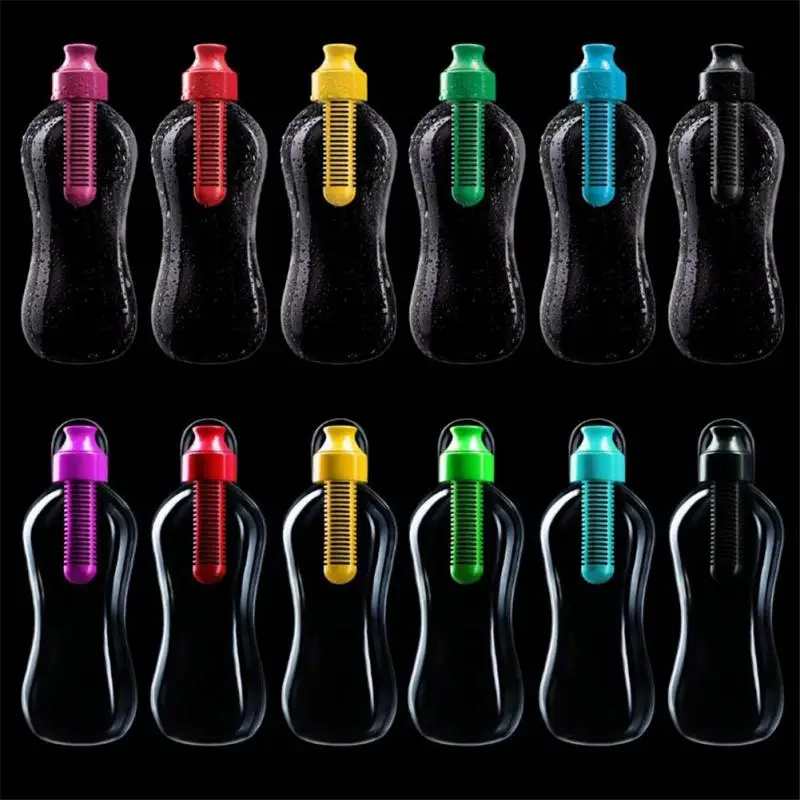 

Plain Adults Filter Water Bottle Pe Sports Bottle Water Cup Outdoor Filtered Bottle Activated Carbon 501ml
