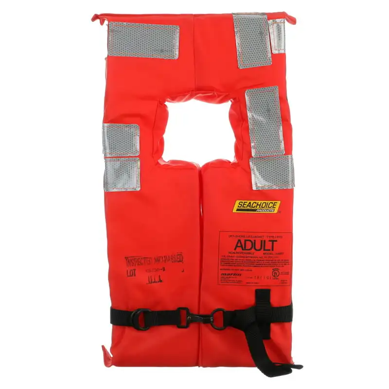 

Type I Commercial Offshore Vest, Fluorescent Orange, Reflective Panels, Adult, Over 90 Lbs.