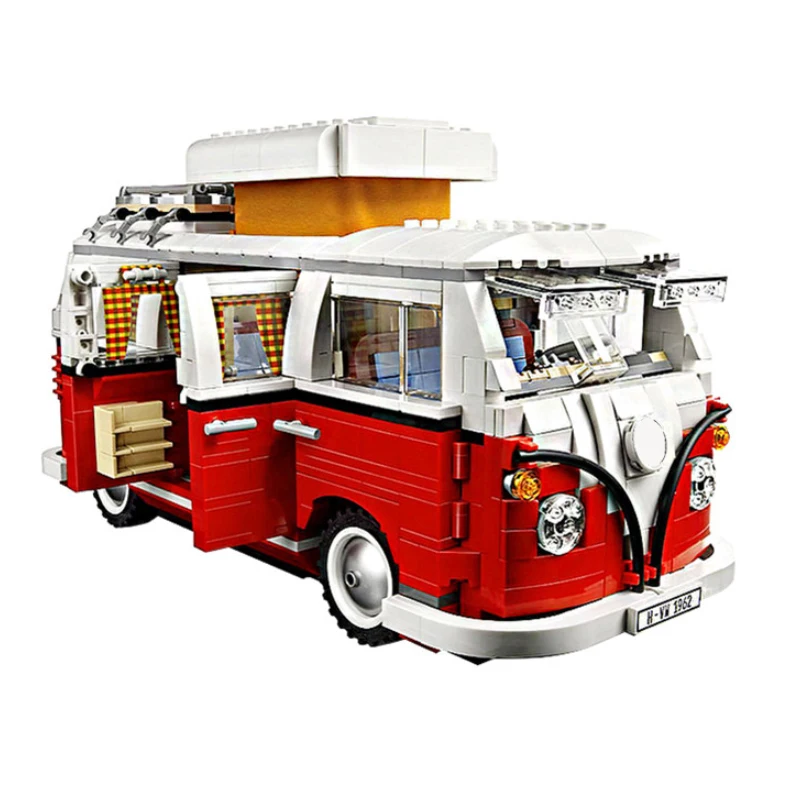 

1354PCS VW Volkswagen T1 Camper Bricks Van Car Bluding Blocks high-techc Ideas Bus Compatible 10220 Toys for Kid Birthday Gift
