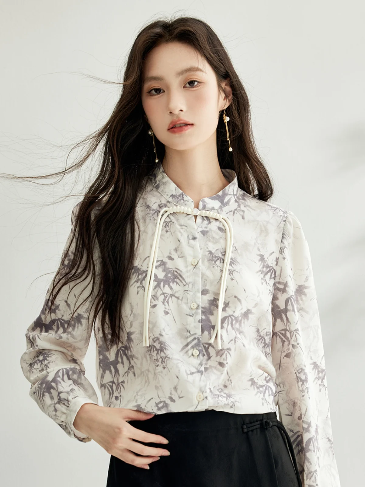 Inman National Sle новые китайские рубашки с воротником-стойкой и длинными рукавами