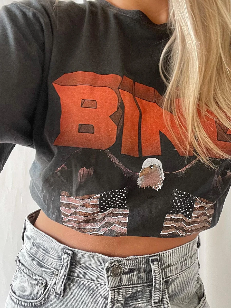

Wild Punk Eagle Tee Women Graphic Rock n Roll Cotton T-shirt Tshirt Tops Femme Streetwear Casual Vintage T-shirts 2023 Summer