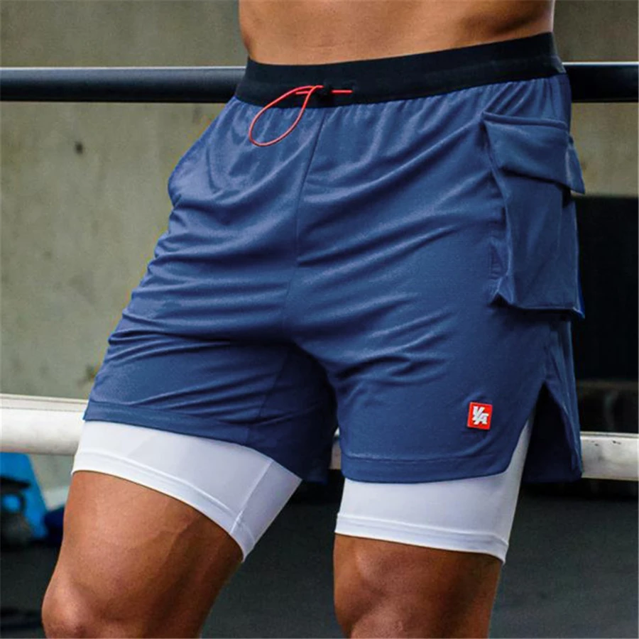 2022 camouflage Running Shorts Men 2 in 1 Sports Jogging Fitness tatting Quick Dry Gym Training Sport Workout Short Pants |