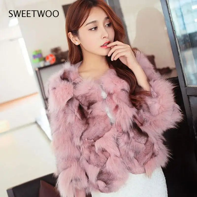 6 Color Short Three Quarter Sleeve Artificial Fur Coat Woman Winter Fashion Faux Fur Jacket Korean Elegant Fake Mink Slim 2022