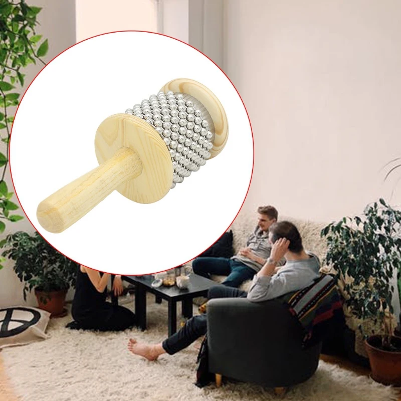 Деревянная кабаса игрушка-ручка со стальным шариком портативные детские