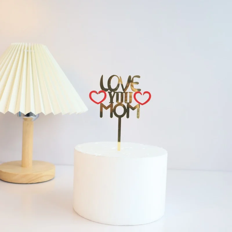 

2023 Happy Mother's Day Cake Topper Acrylic Love Mum Best Mom Cake Topper for Mommy Mother's Day Birthday Party Cake Decorations