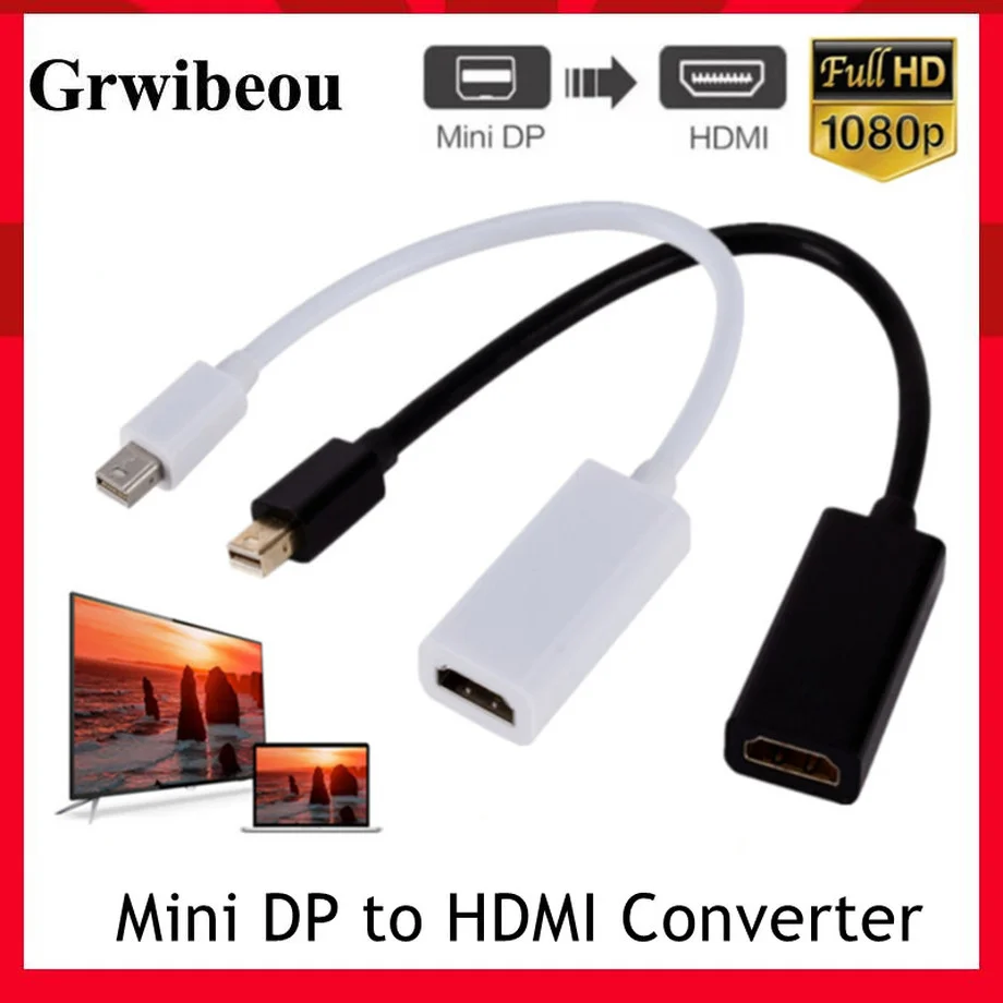 Высококачественный мини DisplayPort DP в HDMI конвертер Grwibeou HD для Apple Mac Macbook Pro Air Mini