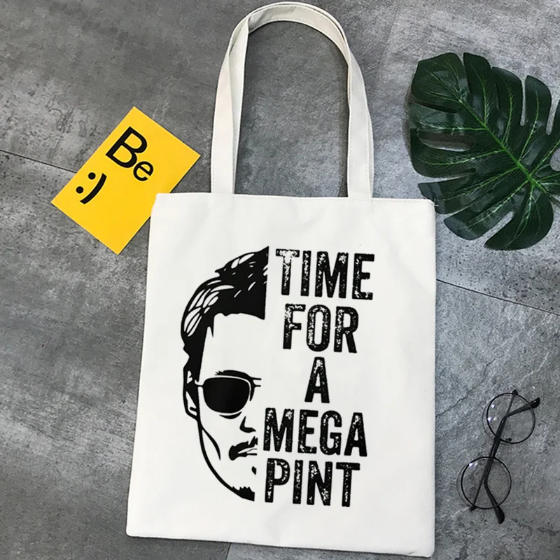 

Johnny Depp Women Shopping Tote Canvas Bag Handbag Justice Print Reusable Eco Large Shoulder Bags Tote Bag