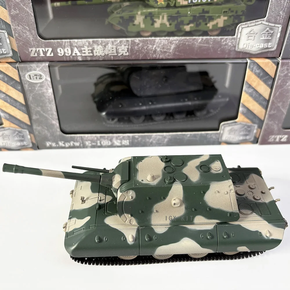 Фото Масштабная модель немецкого тяжелого танка E-100 (E100) с турмансом Krupp Rat-Z, 1/72, из сплава, готовая военная модель танка, игрушка, подарок, коллекционный предмет, украшение №4