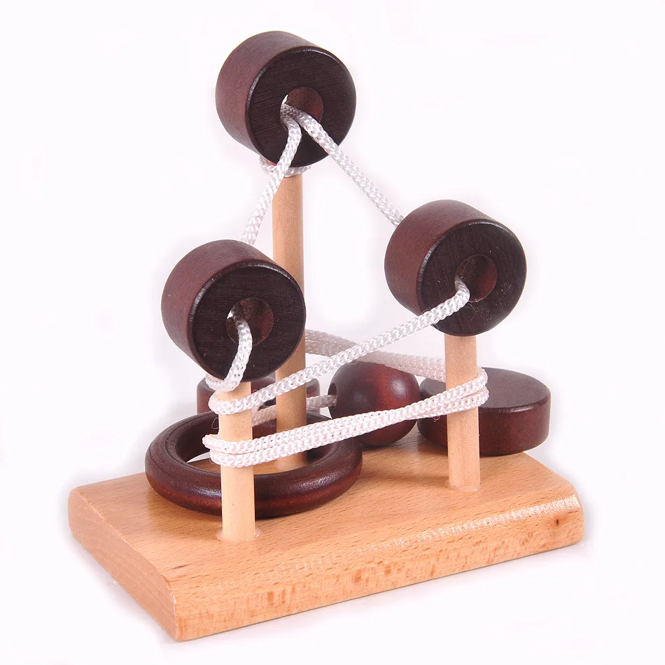 

Difficulty Level Wooden Rope Loop Puzzle