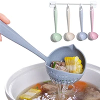 soup spoon ladle silicone pot spoons with long handle spoon home scoop tableware hot strainer cooking colander utensils kitchen