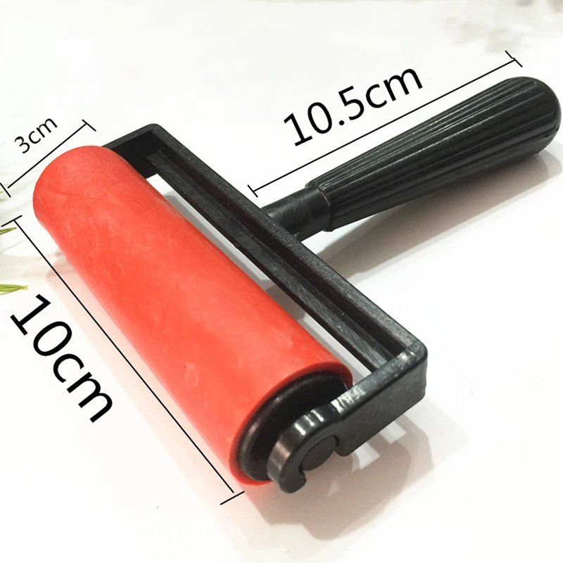 

10cm Printmaking Rubber Roller Soft Brayer Craft Projects Painting Ink And Stamping Tools Print Rollers Construction Hand Tool