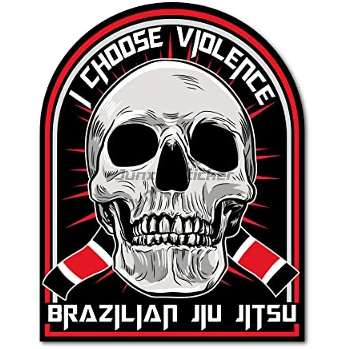Фото Креативная ПВХ-наклейка Jiu Jitsu BJJ для украшения автомобиля, мотоцикла, шлема, окна, холодильника, стены, аксессуары №5