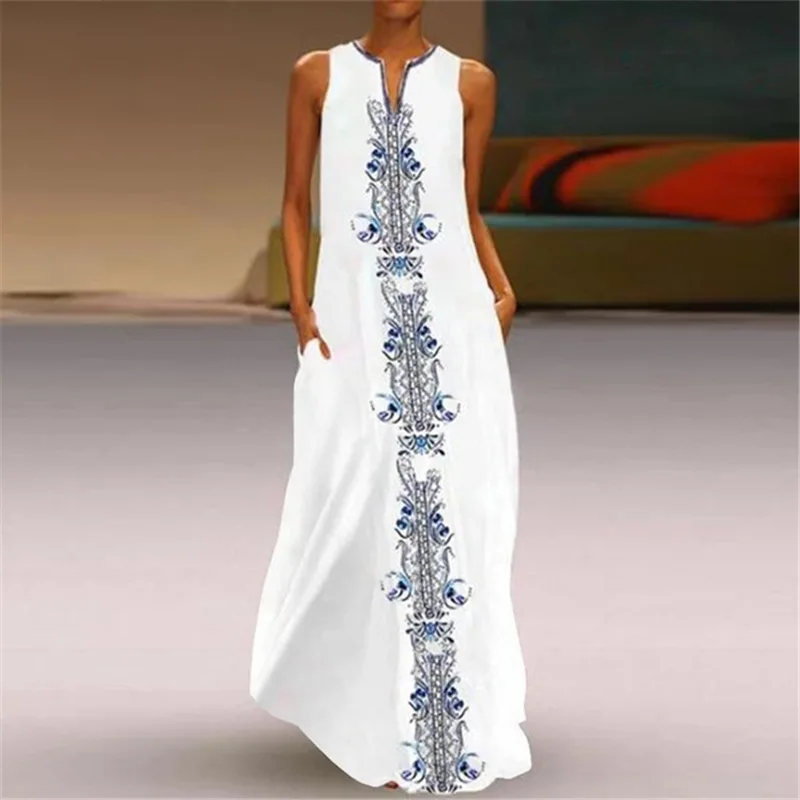 

Long Dresses for Women Party 2021 Summer Beach Plus Size Women Clothing Casual Maxi White Birthday Dress 2022 Fashion Elegant