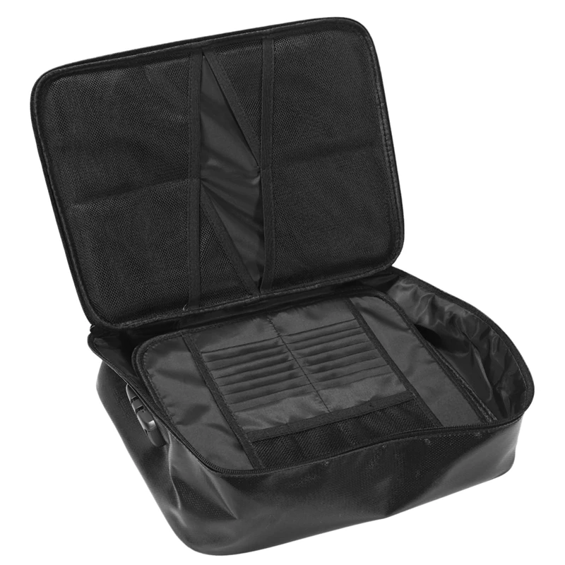 

Огнеупорная Водонепроницаемая Сумка для документов, 4-слойная сумка для хранения с кодовым замком, для файлов A4/A5, паспорта