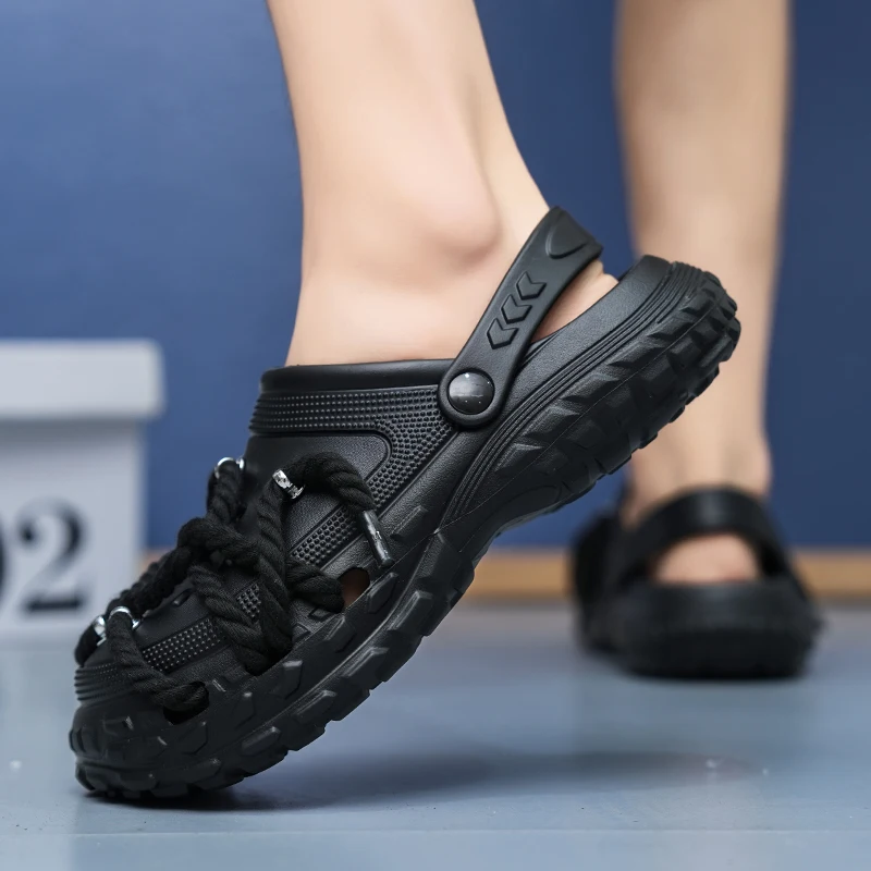 Сандалии мужские из ЭВА на толстой подошве дизайнерские Водонепроницаемые