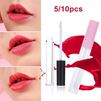 useful empty clear diy cosmetic mini size container liquid lipstick vial refillable bottle lip gloss tube with brush
