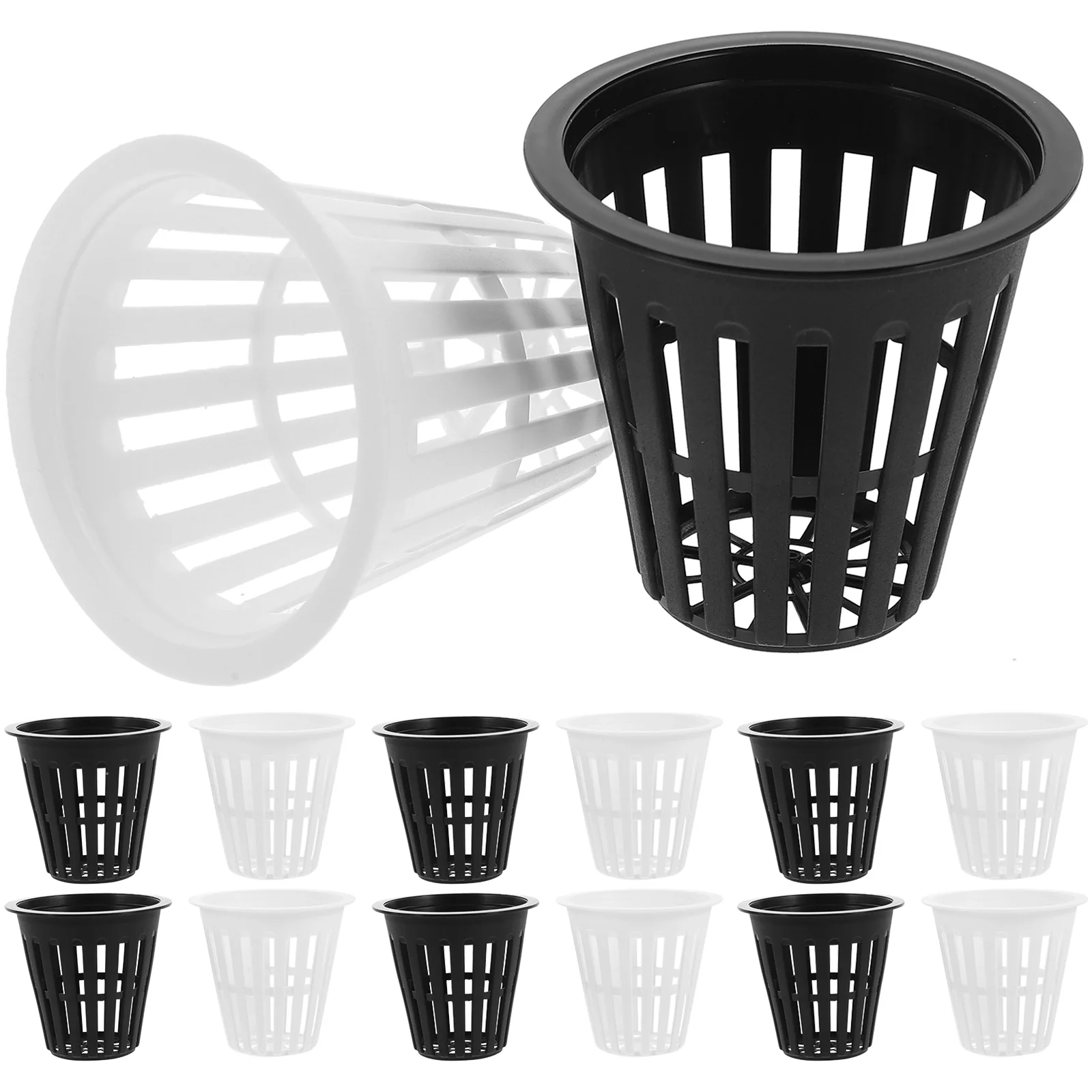 

20 Pcs Planting Basket Flower Pot Garden Plastic Planter Net Cups Pots Mesh Hydroponics Orchid Growing Pipeline Fixed Baskets