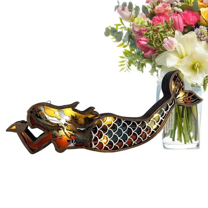 

3D деревянное украшение в виде животного, художественное украшение с подсветкой, модель в виде животного, креативное украшение для свадьбы, вечеринки, Рождества, дома, кафе