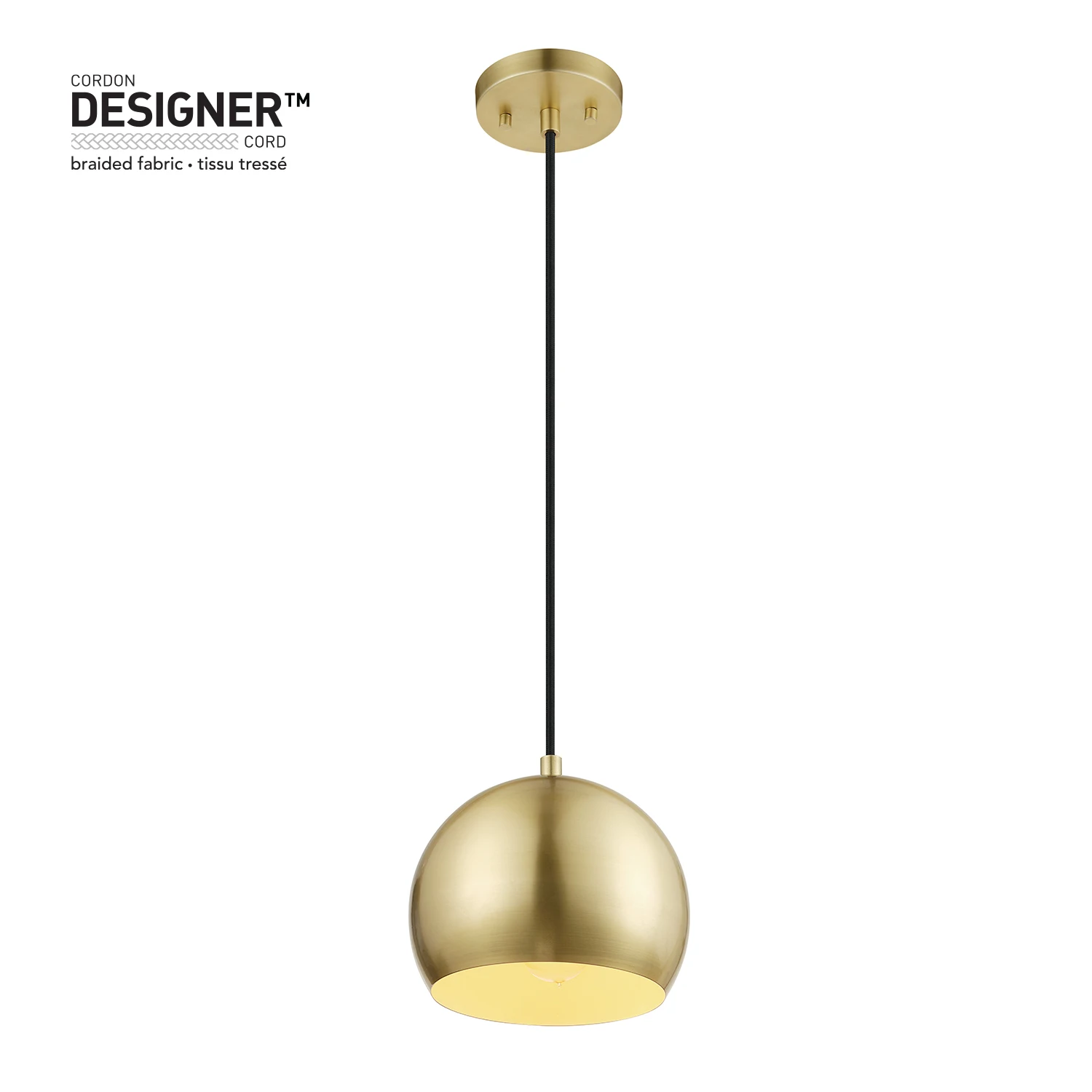 

1 Matte Brass Bowl Pendant Lights withBowl Glass