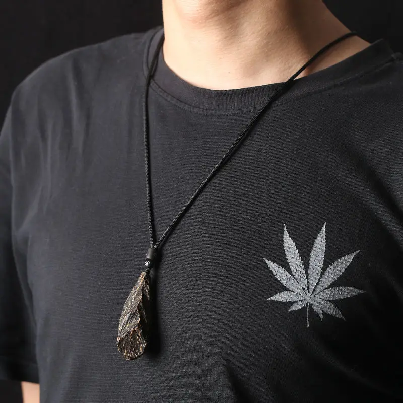 Vietnam Nha Trang Agarwood Pendant Natural Type Old Materials Eaglewood Necklace Men and Women's Prayer Beads Pendant Sleep Aid