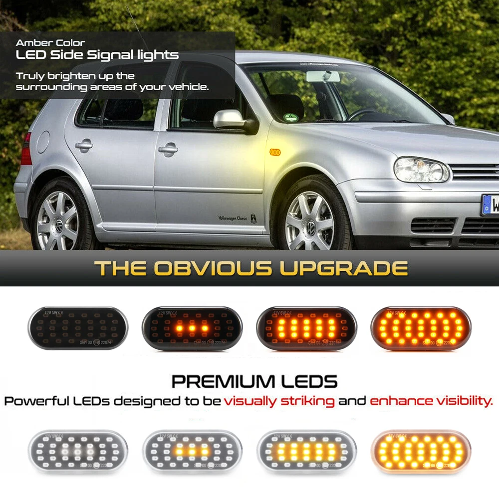 2x светодиодный динамический боковой указатель поворота светильник