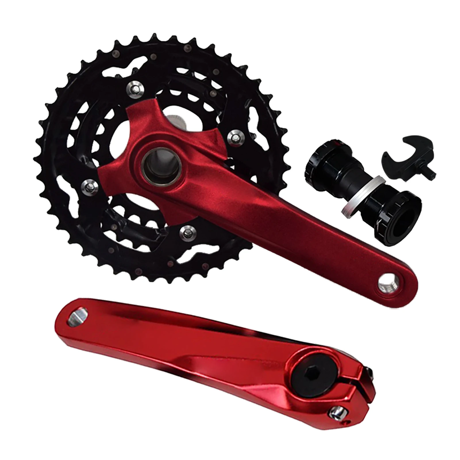 

Mountain Bike Durable Lightweight Easy Install Aluminium Alloy Bicycle Crankset 24T 32T 42T Cycling Outdoor Sport 30 Speed
