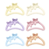new korean version of the macaron frosted flower hair clip sweet cream shark clip double flower hair clip wild hair accessories